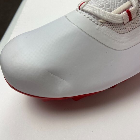 Under Amour White and Red Banshee Mid MC Lacrosse Shoes Size 15 - Picture 8 of 8